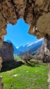 Burgruine aus dem 13. Jahrhundert mit Blick auf den Grovenediger!