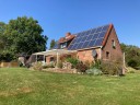 Freier Blick: Gemtlicher Backsteinbau mit Sdterrasse - Solaranlage - Sauna....