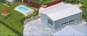 Exklusive Industriehalle mit innenliegender Broflche und Parkhnlicher Auenanlage incl. Pool !